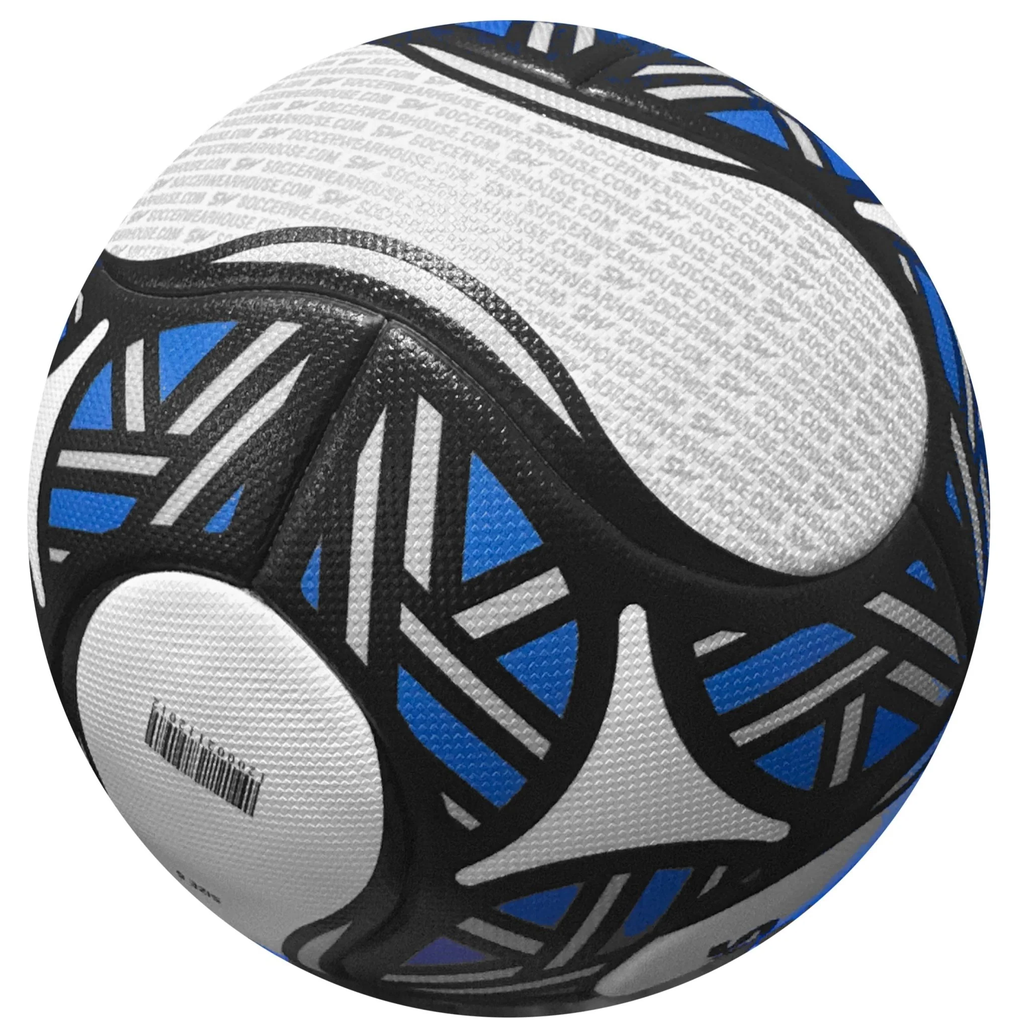 Soccer Wearhouse Thermal Bonded Match Ball (White/Black/Blue) - Image 3