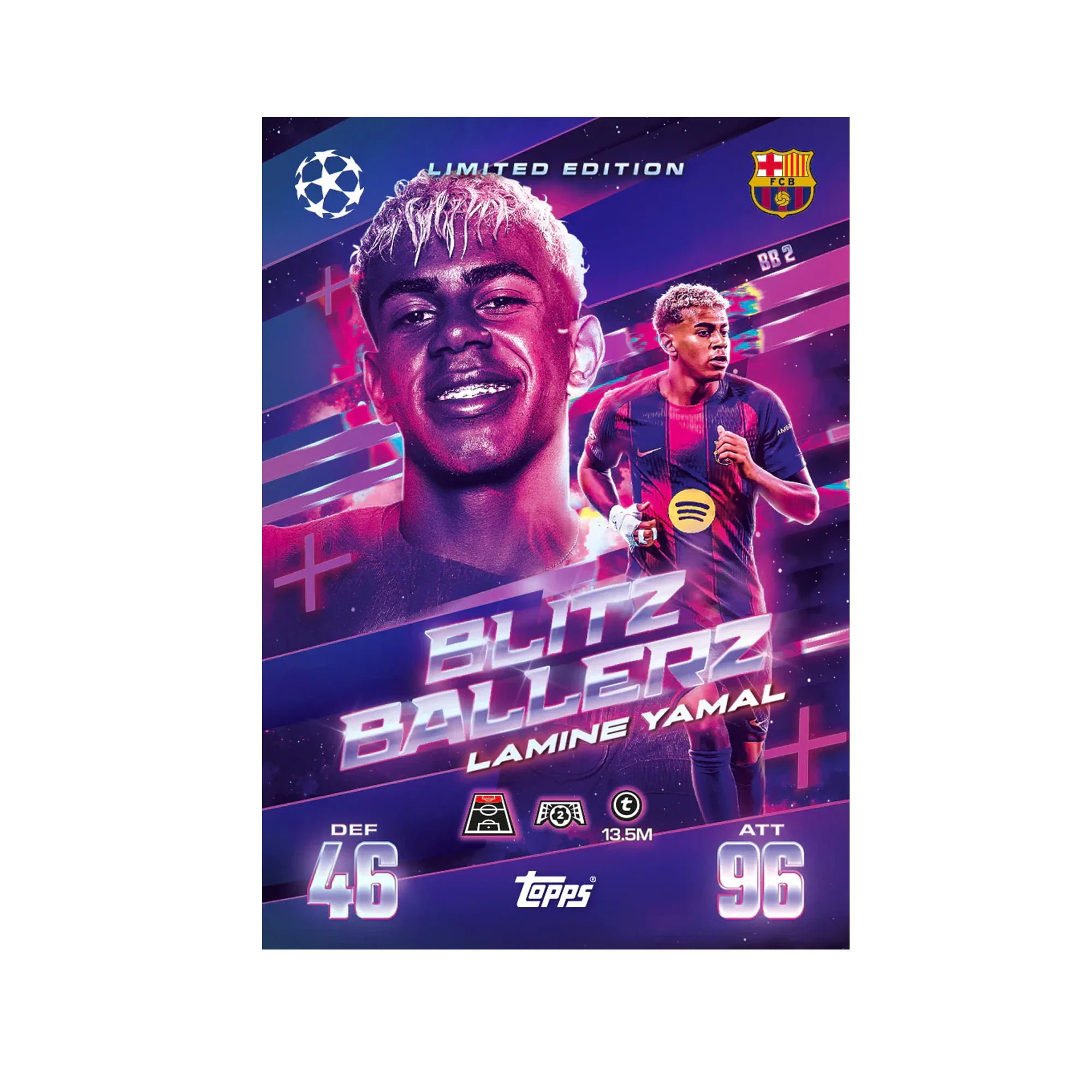 Topps Match Attax Blitz Baller Mega Tin #3 25/26 (45 Cards + 3 Limited Edition) - Image 2