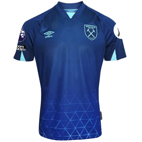 Umbro West Ham Tomas Soucek Third Jersey w/ EPL + No Room For Racism Patches 23/24 (Navy/Sky Blue) - Image 2