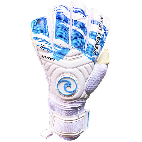 West Coast Spyder X Pacifica Goalkeeper Gloves (White/Blue) - Image 2